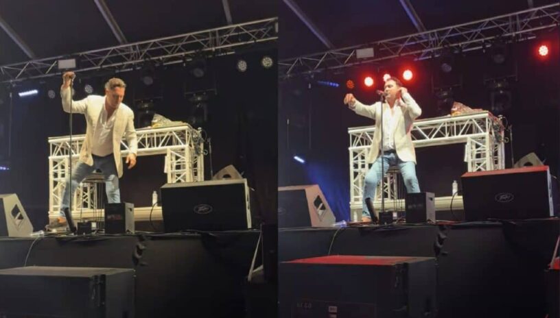 Beelden gaan rond: Tino Martin weer straalbezopen op festivalpodium