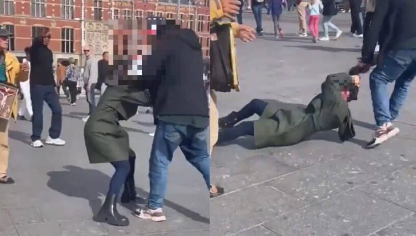 Schokkend geweld bij Centraal Station in Amsterdam: vrouw aan haren over straat gesleept