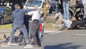 Video: Automobilist rijdt fatbiker aan en wordt in elkaar gemept