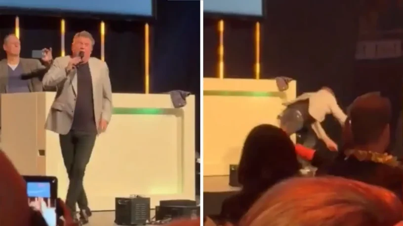 Wolter kroes maakt doodsmak door val van podium
