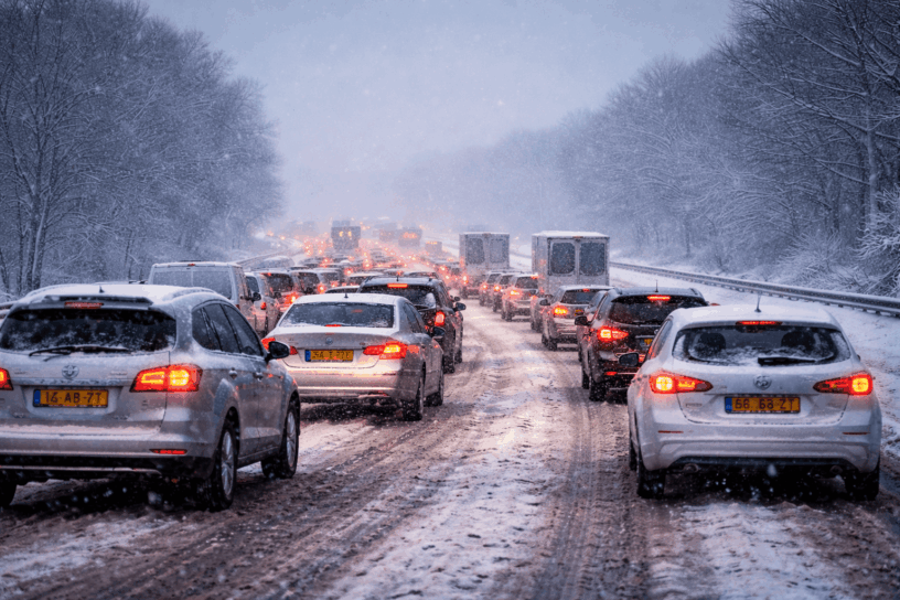 Code Oranje: Winter slaat keihard toe en Nederland staat weer vast