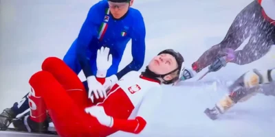 Bloedbad bij Olympische Spelen: kijkers kotsmisselijk na gruwelijke schaats in het gezicht van shortracker